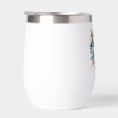 Monogram Initiaal G Blauw Bloemenschildering Water (Rechts)