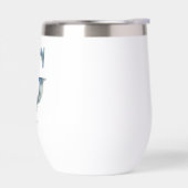 Monogram Initiaal G Blauw Bloemenschildering Water (Links)