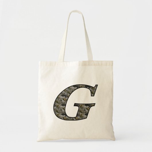 Monogram Initiaal G Hortensia Bloemen Tote Bag (Voorkant)