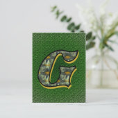 Monogram Initiaal G Madeliefjes Bloem Kunst Briefkaart (Staand voorkant)