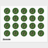 Monogram Initiaal G Madeliefjes Bloemkunst Ronde Sticker (Vel)
