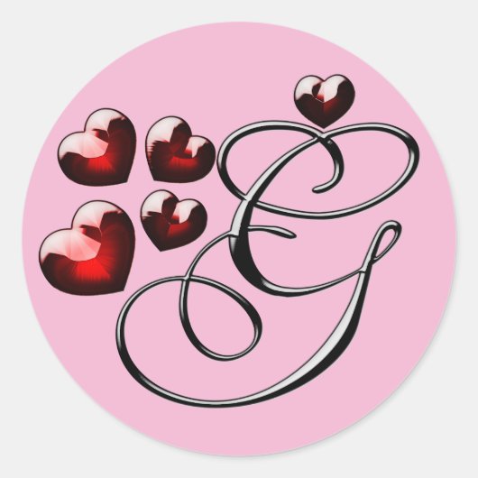 monogram initiaal G stickers (Voorkant)