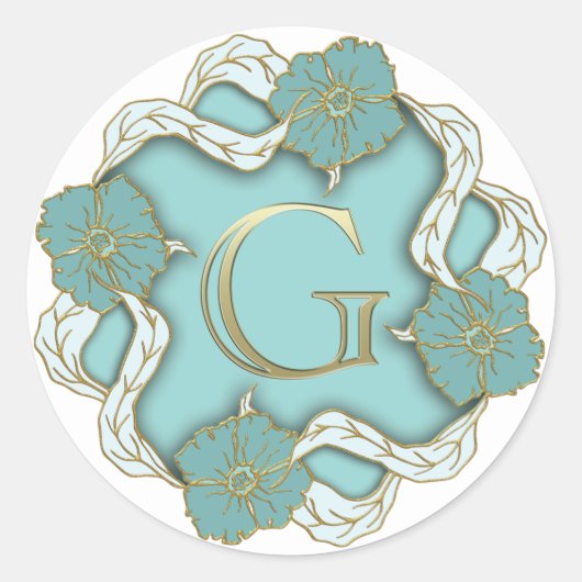 monogram initiaal G stickers (Voorkant)