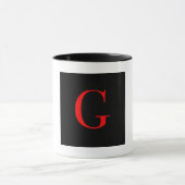 Monogram Initiaal G Zwart Wit Combo Mok (Midden)