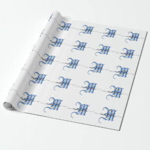 monogram initiaal gepersonaliseerd bedrijfsnaam bl cadeaupapier