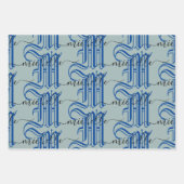 monogram initiaal gepersonaliseerd bedrijfsnaam bl inpakpapier vel (Voorkant 3)