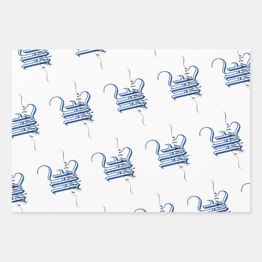 monogram initiaal gepersonaliseerd bedrijfsnaam bl inpakpapier vel (Voorkant)