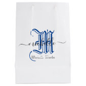 monogram initiaal gepersonaliseerd bedrijfsnaam bl medium cadeauzakje (Achterkant)