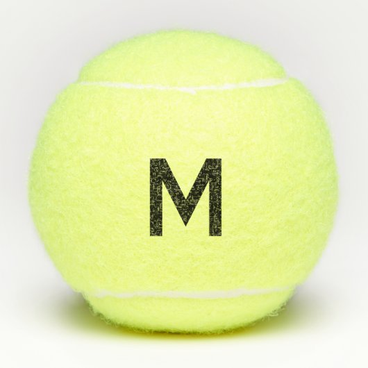 Monogram Initiaal gepersonaliseerd Tennisballen (Voorkant)