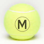 Monogram Initiaal gepersonaliseerd Tennisballen (Achterkant)