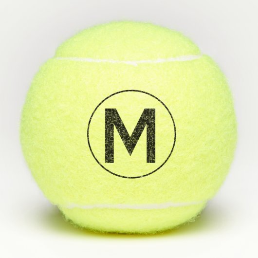 Monogram Initiaal gepersonaliseerd Tennisballen (Voorkant)