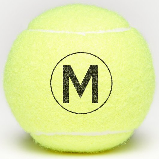 Monogram Initiaal gepersonaliseerd Tennisballen