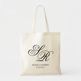 Monogram Initiaal gepersonaliseerd trouwwelkom, ca Tote Bag