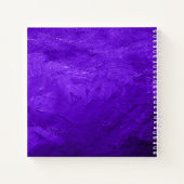 Monogram Initiaal Gepersonaliseerd Witte Paarse No Notitieboek (Achterkant)