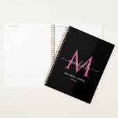 monogram initiaal gepersonaliseerde naam jaarplann planner (Display)