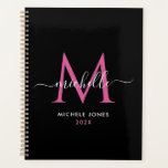 monogram initiaal gepersonaliseerde naam jaarplann planner<br><div class="desc">Elegant Monogram initiaal en Manuscript met gepersonaliseerde Naam. Dit kan voor Huis,  Kantoor,  Professioneel Werk,  Terug naar School zijn en de details kunnen worden uitgegeven.</div>