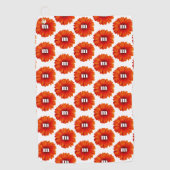 Monogram Initiaal Gerbera Daisy Golfhanddoek (Voorkant)