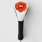 Monogram Initiaal Gerbera Daisy Golfheadcover (Voorkant)