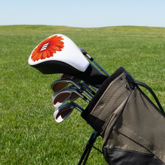 Monogram Initiaal Gerbera Daisy Golfheadcover (Insitu)