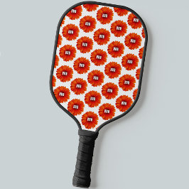 Monogram Initiaal Gerbera Daisy Pickleball Paddle