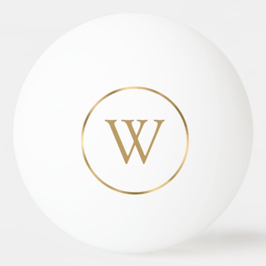 Monogram Initiaal Gold Modern Pingpongbal (Achterkant)