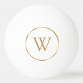 Monogram Initiaal Gold Modern Pingpongbal (Voorkant)