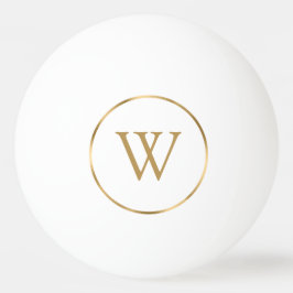 Monogram Initiaal Gold Modern Pingpongbal