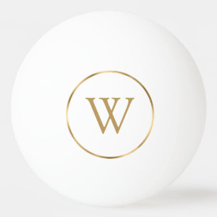 Monogram Initiaal Gold Modern Pingpongbal