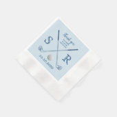 Monogram Initiaal Golfclubs Cocktail Party Servett Servet (Hoek)