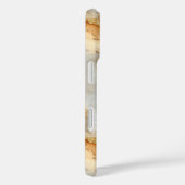 Monogram Initiaal Goud Grijs Wit Marmer Aquarel Case-Mate iPhone Case (Achterkant / Rechts)