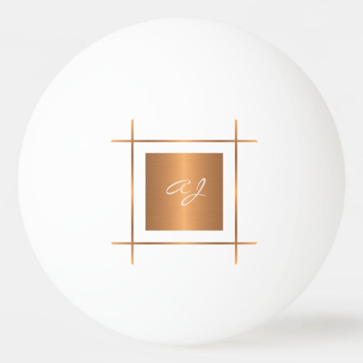 Monogram initiaal gouden typografie script stijlvo pingpongbal (Voorkant)