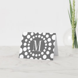 Monogram Initiaal Grijze Sjabloon Blanco binnenzij
