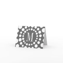 Monogram Initiaal Grijze Sjabloon Blanco binnenzij