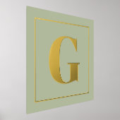 Monogram initiaal groen om het even welke kleurena folie afdrukken (Laagn)