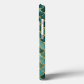 Monogram Initiaal Groen Smaragd Goud Zeemeermin Sc Case-Mate iPhone Case (Achterkant / Links)