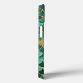 Monogram Initiaal Groen Smaragd Goud Zeemeermin Sc Case-Mate iPhone Case (Achterkant / Rechts)
