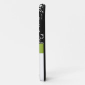 Monogram Initiaal Groen zwart Damask iPhone 5 Hoes (Achterkant/links)