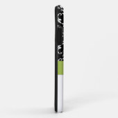 Monogram Initiaal Groen zwart Damask iPhone 5 Hoes (Achterkant/rechts)