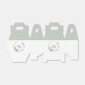 Monogram Initiaal Groene Salie Groen Bedankdoosjes (Uitgevouwen)