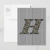 Monogram Initiaal H Hydrangea Bloemen Briefkaart (Voorkant / Achterkant)