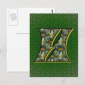 Monogram Initiaal H Madeliefjes Bloem Kunst Briefkaart (Voorkant / Achterkant)