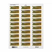 Monogram Initiaal H Madeliefjes Kunst Retouradres Etiket (Full Sheet)