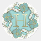 monogram initiaal H stickers (Voorkant)