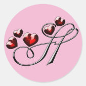 monogram initiaal H stickers (Voorkant)