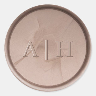 Monogram Initiaal Hazel Wax Seal Sticker