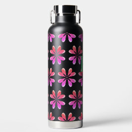 Monogram Initiaal Hot Pink Oranje Blauwgroen Retro Waterfles