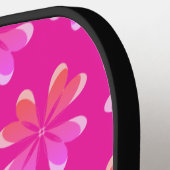 Monogram Initiaal Hot Pink Retro Pickleball Paddle (Links Detail)