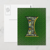 Monogram Initiaal I Madeliefjes Bloem Kunst Briefkaart (Voorkant / Achterkant)