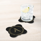 Monogram Initiaal in cirkels Kartonnen Onderzetters (Insitu)