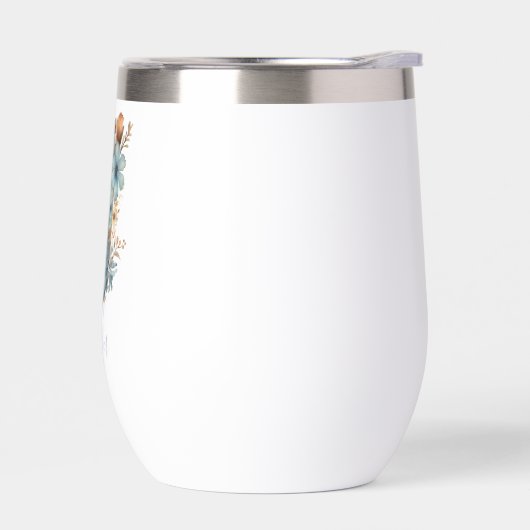 Monogram Initiaal J Blue Floral Waterverf Gift Her (Links)